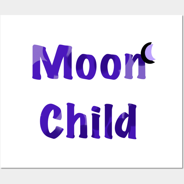 Moon Child with Two Moons Wall Art by Susy Maldonado illustrations